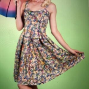 Tatyana pinup rainbow dress